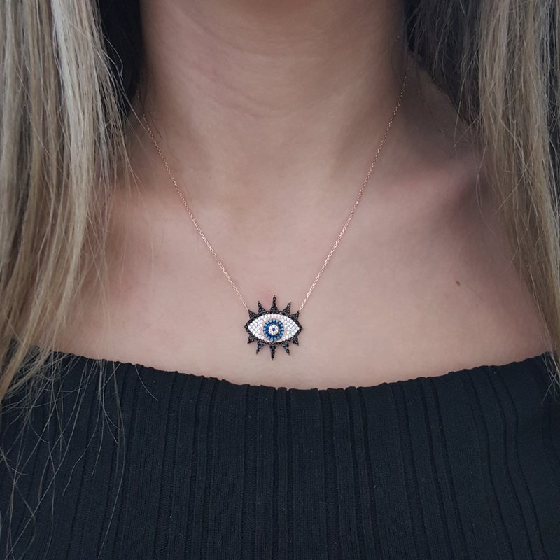 Beelo Silver 925K Gümüş Göz Kolye