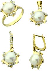 Beelo Gold 14K Altın İnci Set BGTİN075