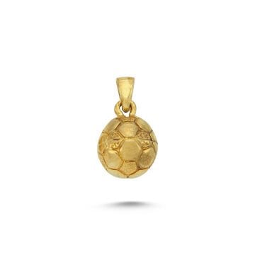 Beelo Gold 14K Altın Futbol Topu Kolye Ucu