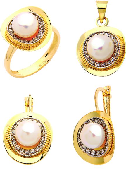 Beelo Gold 14K Altın İnci Set BGTİN077