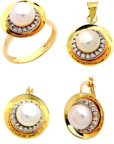 Beelo Gold 14K Altın İnci Set BGTİN078