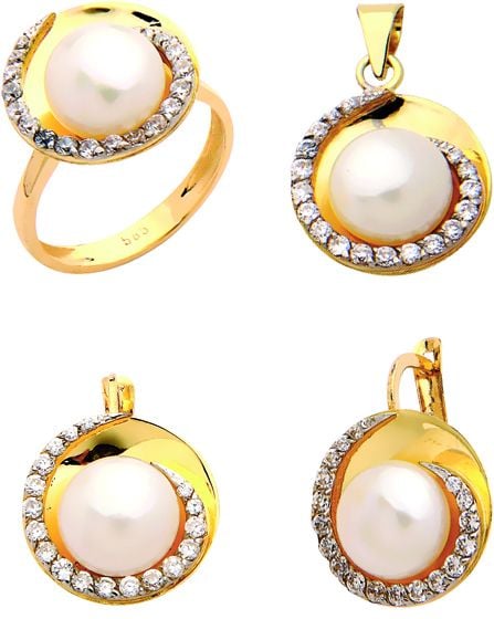 Beelo Gold 14K Altın İnci Set BGTİN080
