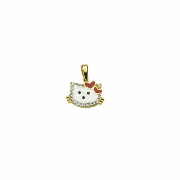 Beelo Gold 14K Altın Hello Kitty Kedi Kolye Ucu