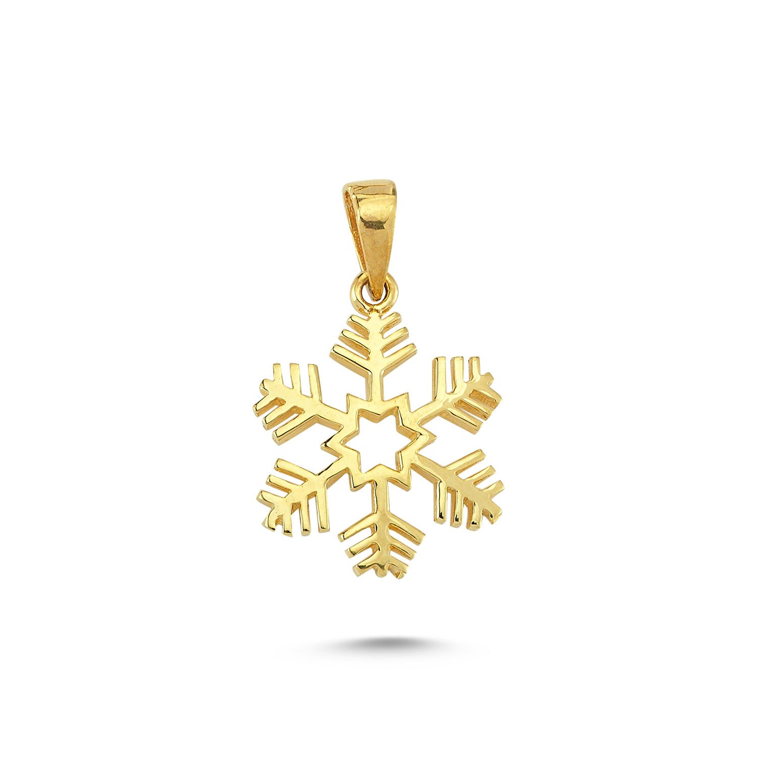 Beelo Gold 14K Altın Kar Tanesi Kolye Ucu