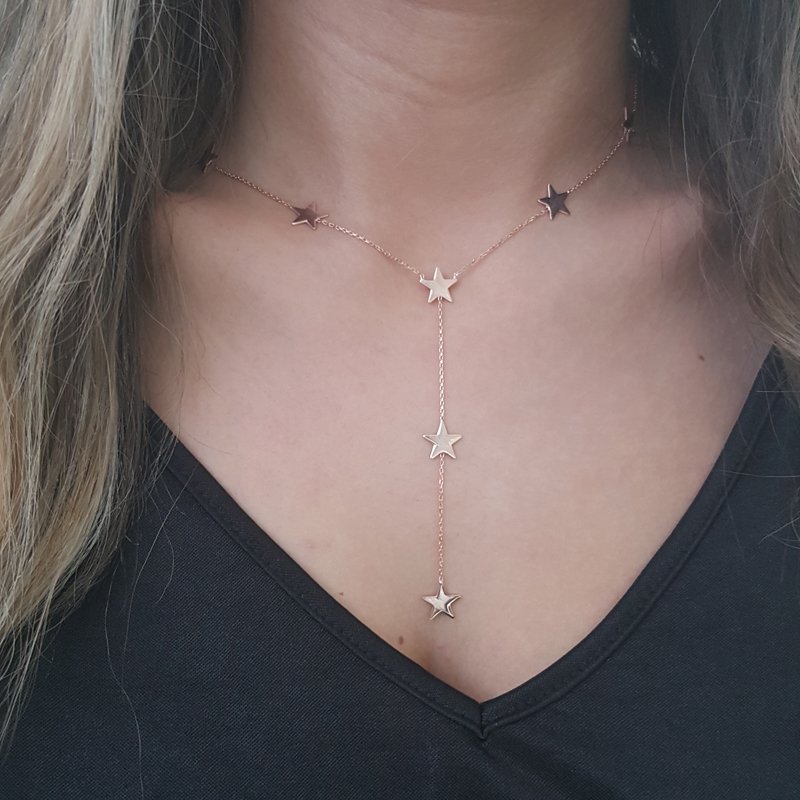 Beelo Silver 925K Gümüş Tasarım Yıldız  Kolye