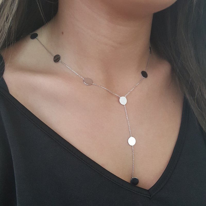 Beelo Silver 925K Gümüş Tasarım Yuvarlak  Kolye