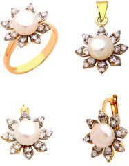 Beelo Gold 14K Altın İnci Kar Tanesi Set BGTİN090