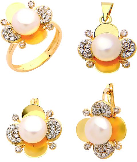 Beelo Gold 14K Altın İnci Set BGTİN092