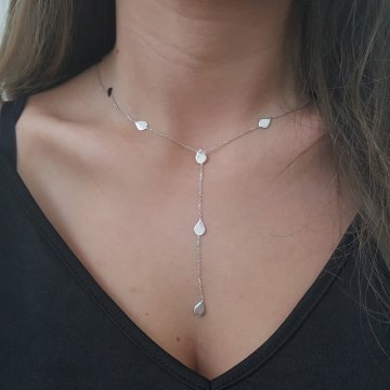 Beelo Silver 925K Gümüş Tasarım Damla  Kolye