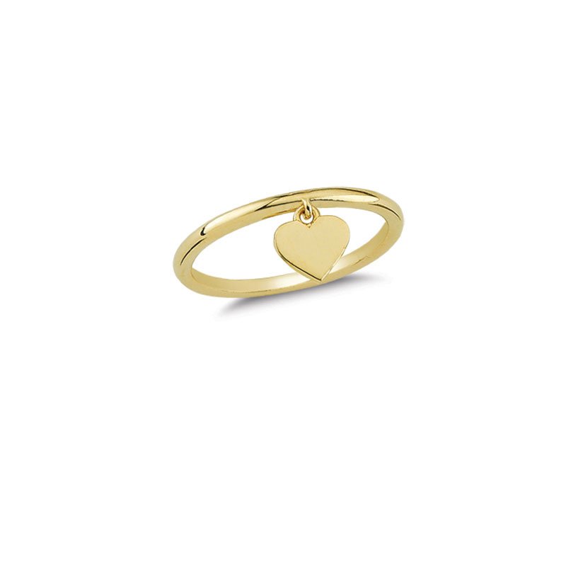 Beelo Gold 14K Altın Minimal Kalp Yüzük 