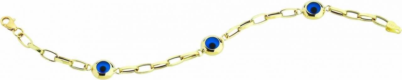 Beelo Gold 14K Altın Seramik Göz Nazar Bileklik