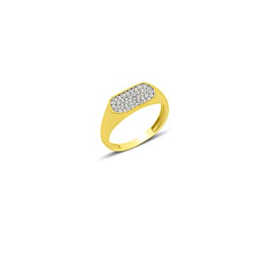 Beelo Gold 14K Altın Tasarım Taşlı Yüzük