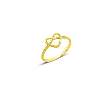 Beelo Gold 14K Altın Minimal Kalp Yüzük