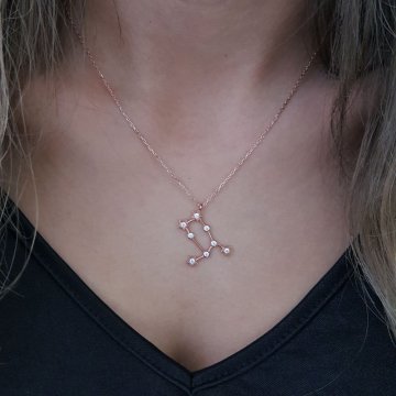 Beelo Silver 925K Gümüş İkizler Burcu  Kolye