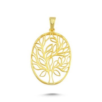 Beelo Gold 14K Altın Hayat Ağacı Özel Tasarım Kolye Ucu