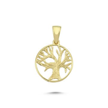 Beelo Gold 14K Altın Minik Hayat Ağacı Kolye Ucu