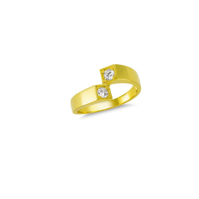 Beelo Gold 14K Altın Taşlı Yüzük