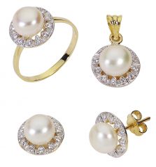 Beelo Gold 14K Altın İnci Set BGTİN110