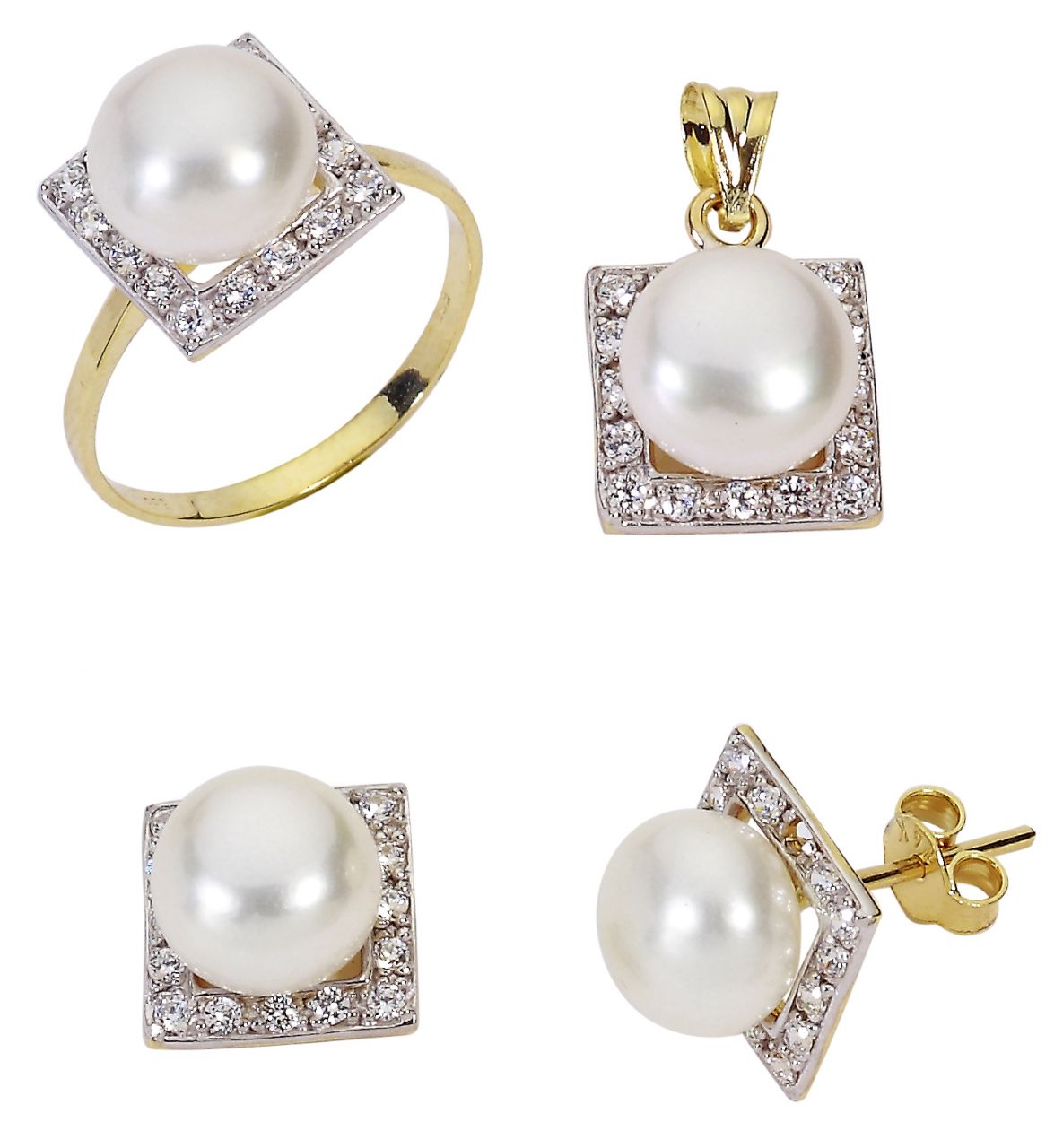Beelo Gold 14K Altın İnci Set BGTİN111