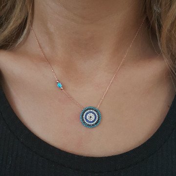 Beelo Silver 925K Gümüş Tasarım Göz Nazar Kolye
