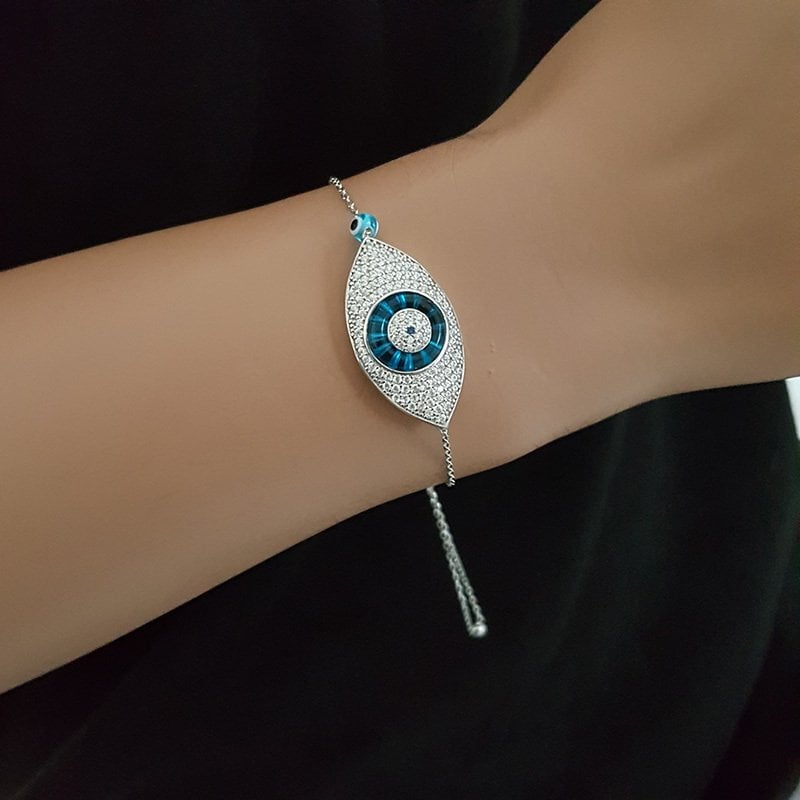 Beelo Silver 925K Gümüş Nazar Göz Bileklik