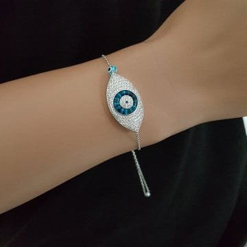 Beelo Silver 925K Gümüş Nazar Göz Bileklik