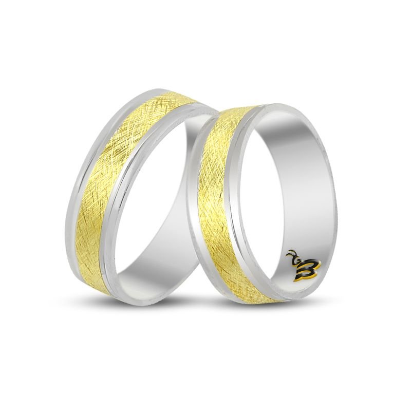 Beelo Gold 14K Altın Fantazi Alyans Yüzük BGHBD0031