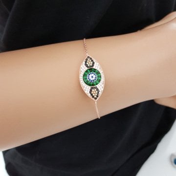 Beelo Silver 925K Gümüş Nazar Göz Bileklik