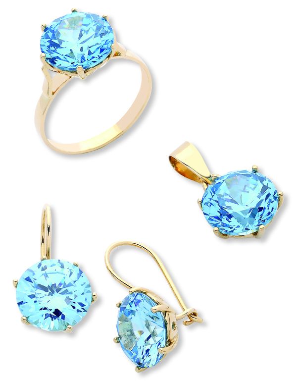 Beelo Gold 14K Altın Tek Taş Set BGTTT003