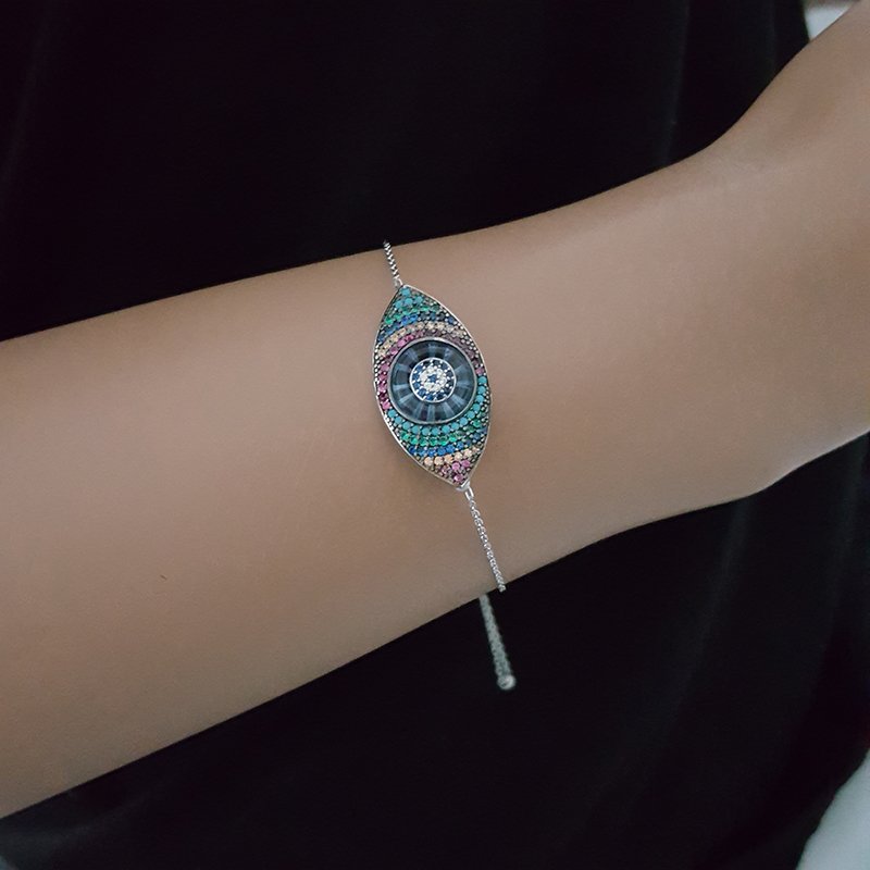 Beelo Silver 925K Gümüş Nazar Göz Bileklik