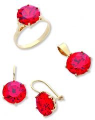 Beelo Gold 14K Altın Tek Taş Set BGTTT004