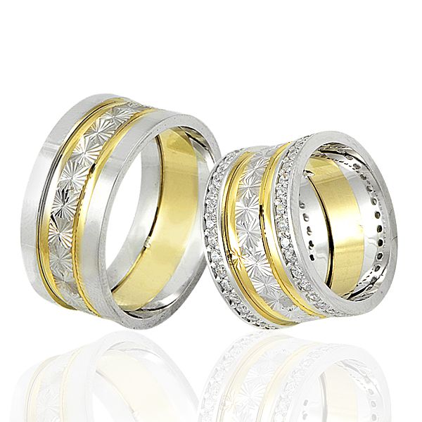 Beelo Silver 925K Gümüş İkili Alyans Yüzük