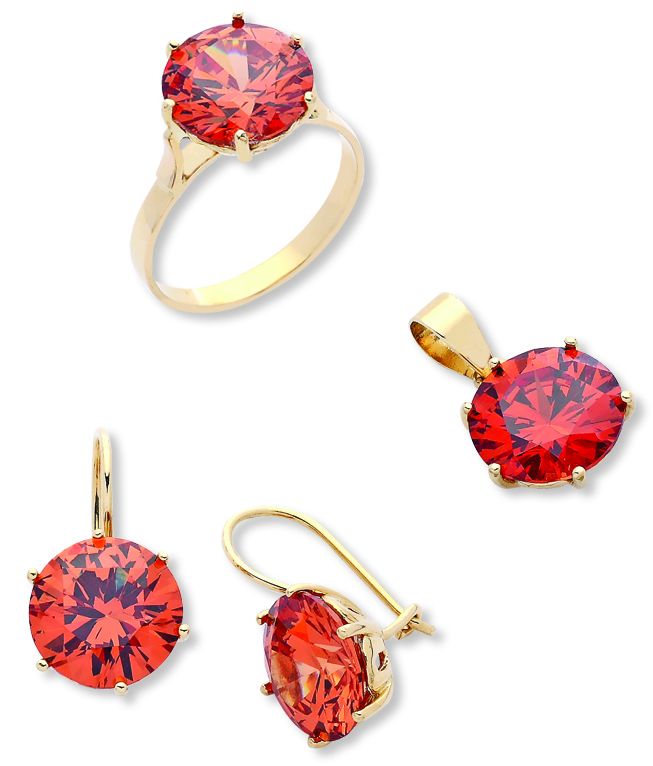 Beelo Gold 14K Altın Tek Taş Set BGTTT005