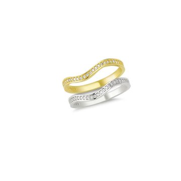 Beelo Gold 14K Altın Taşlı Tasarım Yüzük