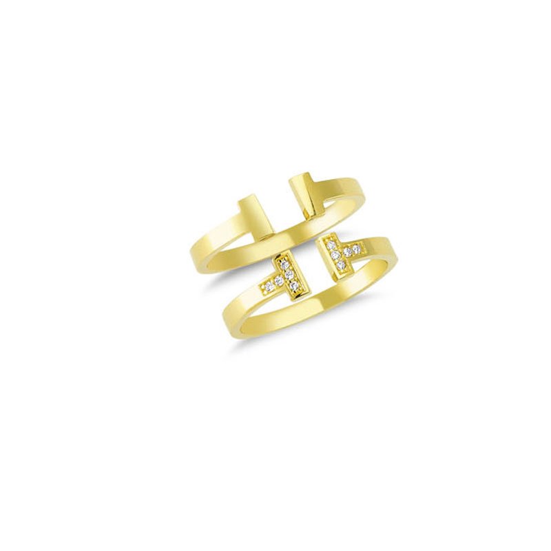 Beelo Gold 14K Altın Tasarım Yüzük