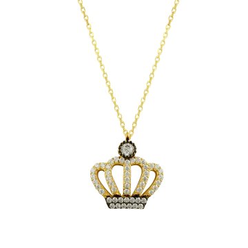 Beelo Gold 14K Altın Kral Tacı Kolye