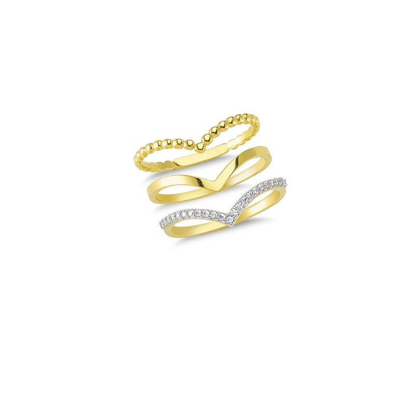 Beelo Gold 14K Altın Tasarım Yüzük 