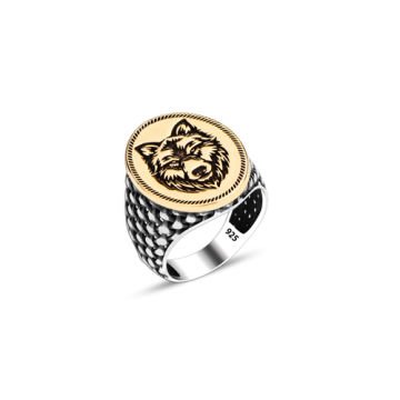 Beelo Silver 925K Gümüş Kurt Erkek Yüzük