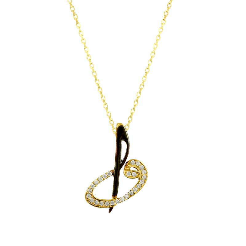 Beelo Gold 14K Altın Elif Vav Kolye
