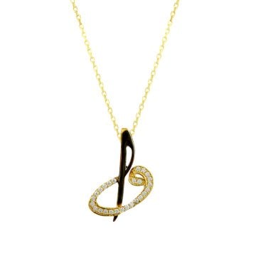 Beelo Gold 14K Altın Elif Vav Kolye