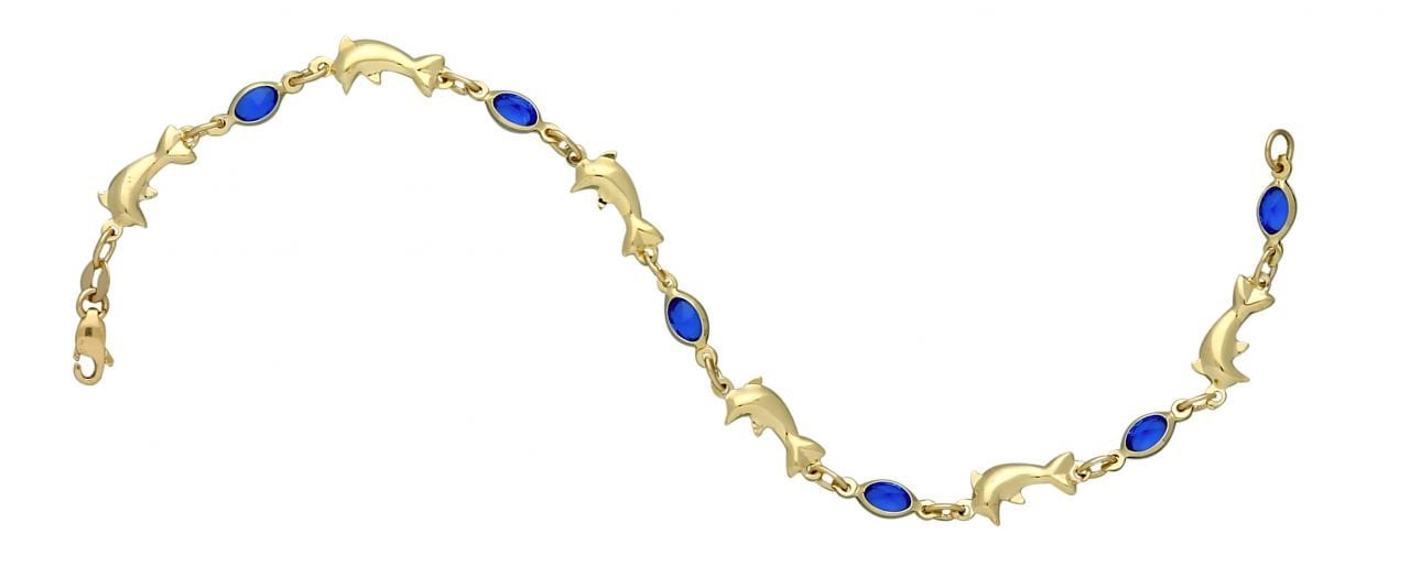 Beelo Gold 14K Altın Yunus Balığı  Bileklik