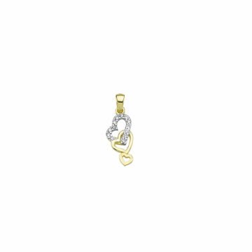 Beelo Gold 14K Altın Taşlı Kalp Kolye Ucu