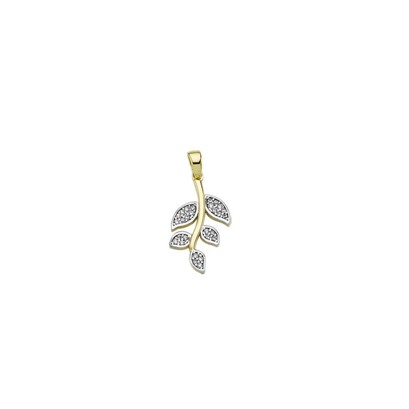 Beelo Gold 14K Altın Zeytin Dalı Kolye Ucu