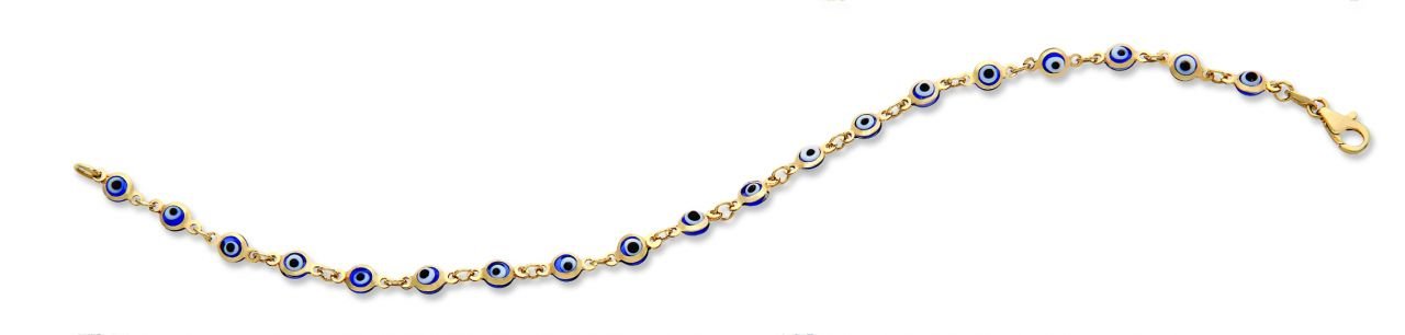 Beelo Gold 14K Altın  Nazar Boncuğu Bileklik