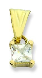 Beelo Gold 14K Altın Tek Taş Kolye Ucu