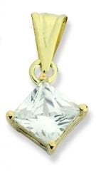 Beelo Gold 14K Altın Tek Taş Kolye Ucu