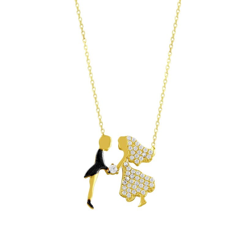 Beelo Gold 14K Altın Gelin Damat Kolye