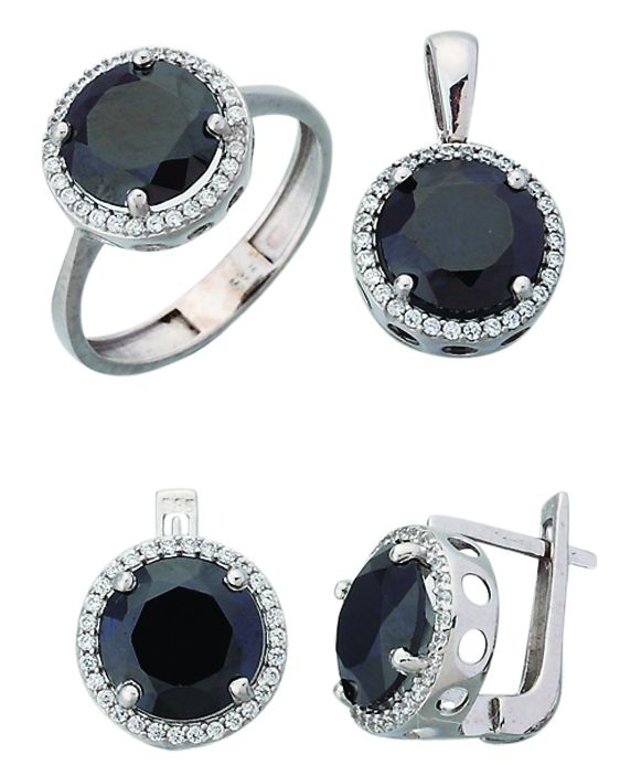Beelo Gold 14K Altın Renkli Taşlı Set BGTTR026