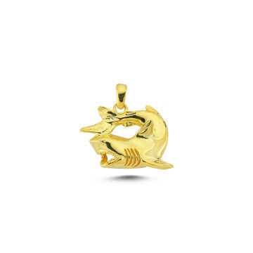 Beelo Gold 14K Altın Köpek Balığı Kolye Ucu