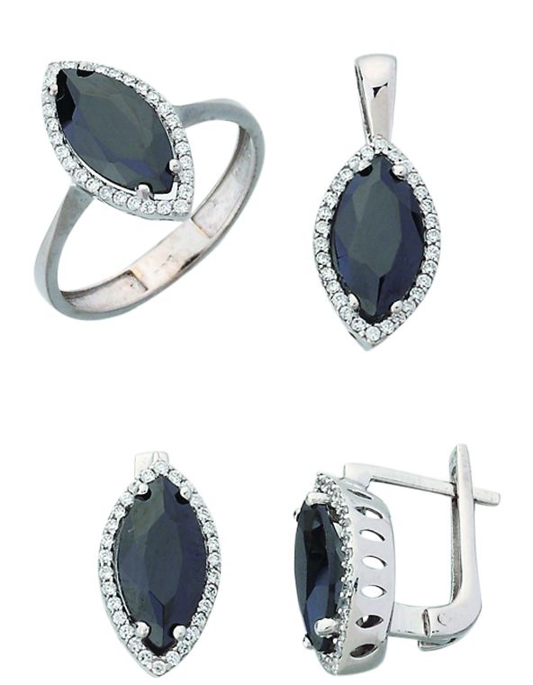 Beelo Gold 14K Altın Renkli Taşlı Set BGTTR028